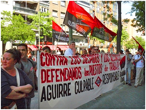 Concentracion despedidos metro