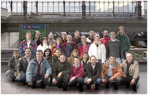 Grupo en Principe Pio