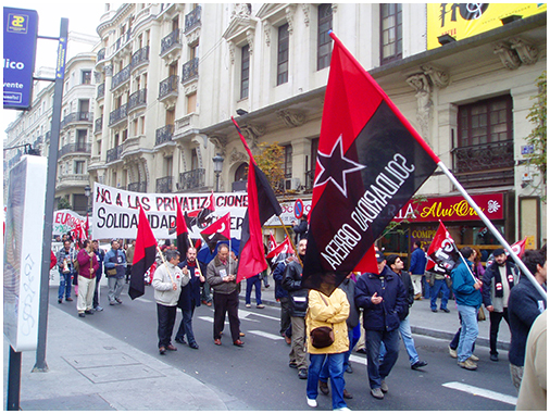 Contra privatización ferrocarril