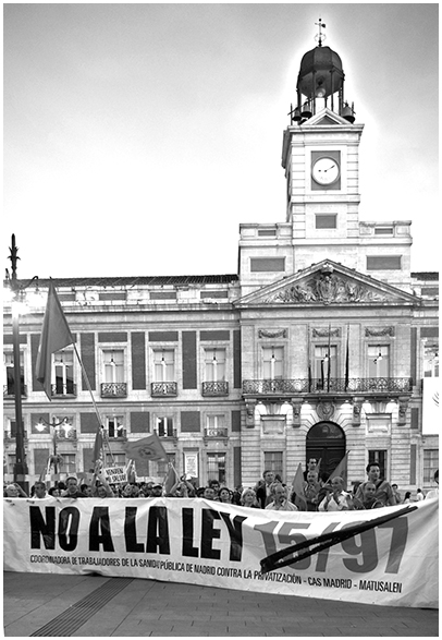 Sanidad y educación. Manifestación