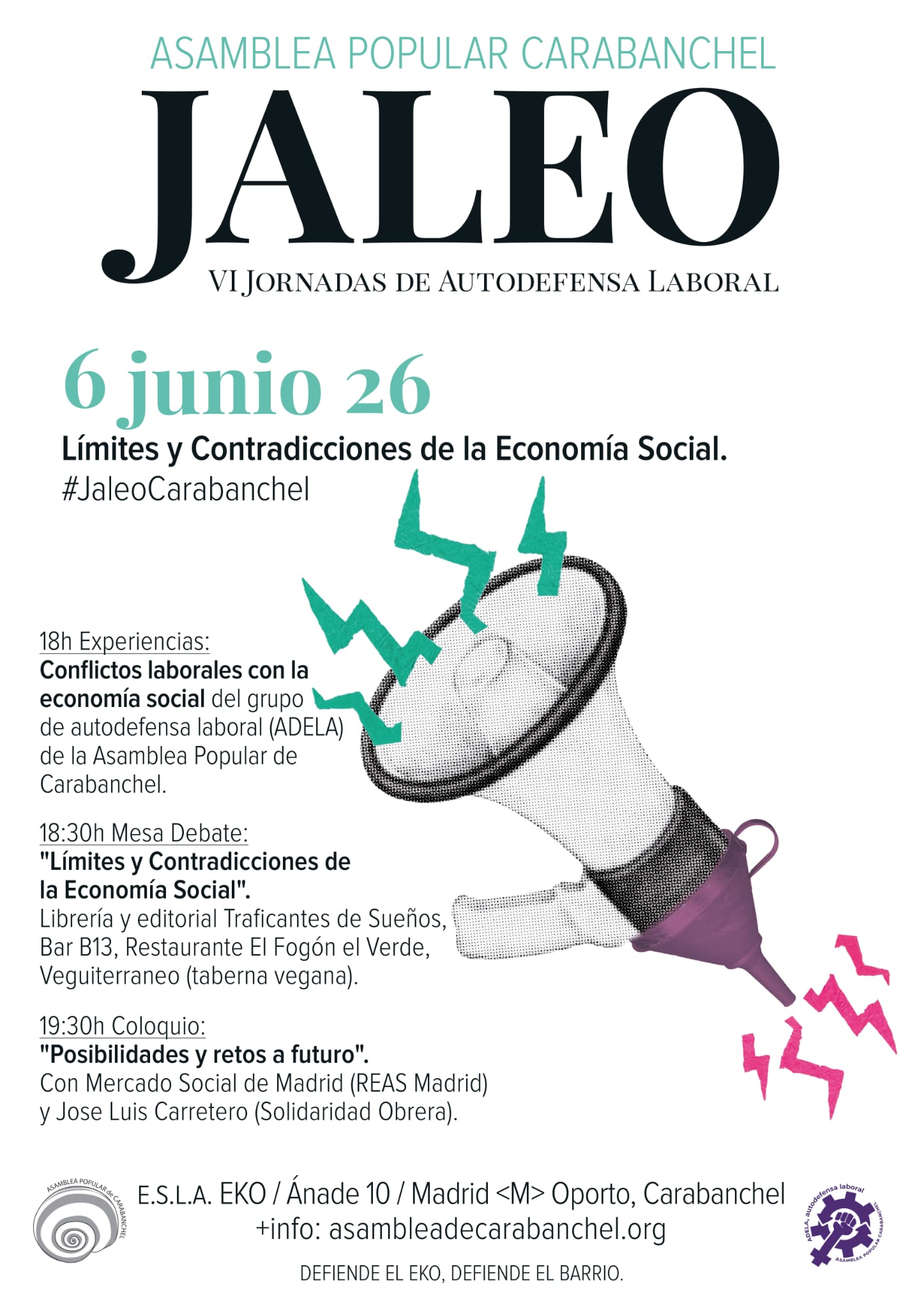 Cartel VI Asamblea popular Jaleo