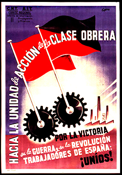 cartel gallo hacia -unidad accion