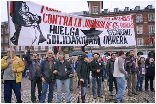manifestacion contra 65 horas semanales 2008