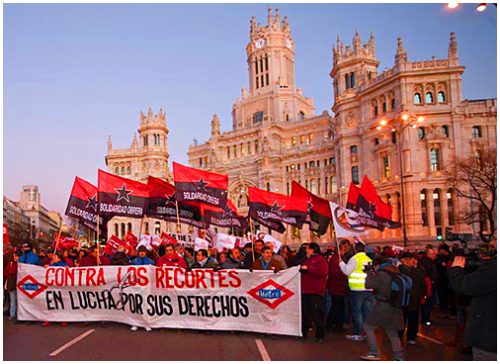 metro contra los recortes manifestacion 2012 2